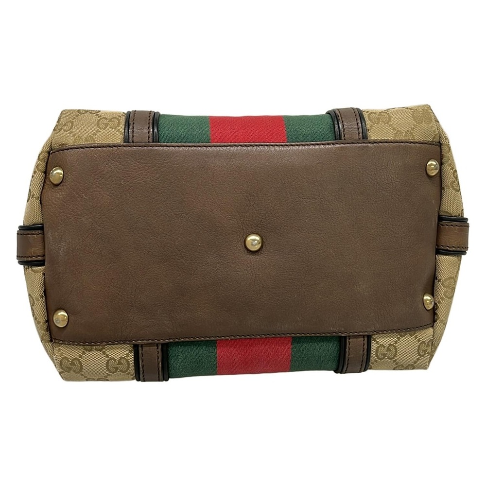 Gucci GG/Sherry Handbag 353114 Beige Dark Brown Multi Jacquard Leather - Picture 5 of 15